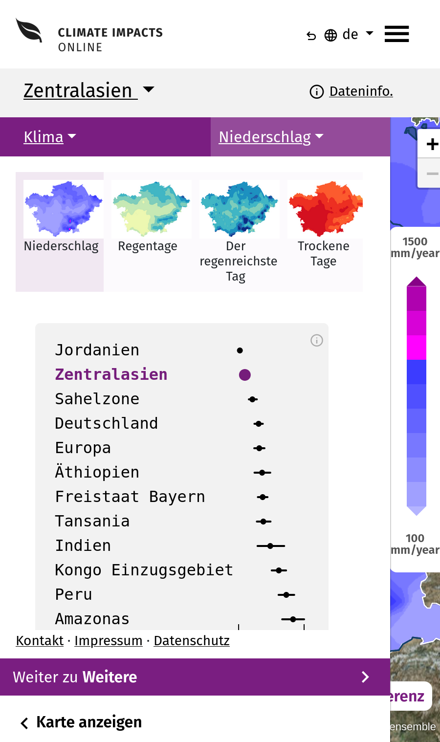 Das Portal auf dem Smartphone